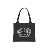 Black Cotton Shoulder Bag